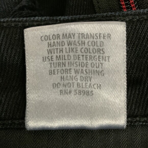 LF The Brand Shorts Size 28 Black Button-fly Red Zip Detail Cut-offs - Picture 6 of 9